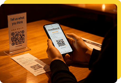 QR de opiniones para restaurantes