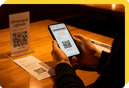 QR de opiniones para restaurantes